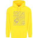 Guitar Word Art Guitarist Electric Acoustic Childrens Kids Hoodie Yellow