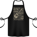 Guitar Word Art Guitarist Electric Acoustic Cotton Apron 100% Organic Black