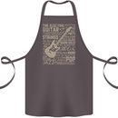 Guitar Word Art Guitarist Electric Acoustic Cotton Apron 100% Organic Dark Grey
