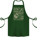Guitar Word Art Guitarist Electric Acoustic Cotton Apron 100% Organic Forest Green
