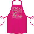 Guitar Word Art Guitarist Electric Acoustic Cotton Apron 100% Organic Pink