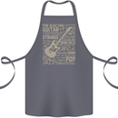 Guitar Word Art Guitarist Electric Acoustic Cotton Apron 100% Organic Steel