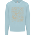 Guitar Word Art Guitarist Electric Acoustic Kids Sweatshirt Jumper Light Blue