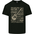 Guitar Word Art Guitarist Electric Acoustic Kids T-Shirt Childrens Black
