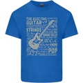 Guitar Word Art Guitarist Electric Acoustic Kids T-Shirt Childrens Royal Blue
