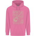 Guitar Word Art Guitarist Electric Acoustic Mens 80% Cotton Hoodie Azelea