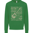 Guitar Word Art Guitarist Electric Acoustic Mens Sweatshirt Jumper Irish Green