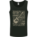 Guitar Word Art Guitarist Electric Acoustic Mens Vest Tank Top Black