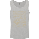 Guitar Word Art Guitarist Electric Acoustic Mens Vest Tank Top Sports Grey