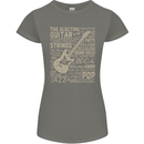 Guitar Word Art Guitarist Electric Acoustic Womens Petite Cut T-Shirt Charcoal