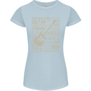 Guitar Word Art Guitarist Electric Acoustic Womens Petite Cut T-Shirt Light Blue