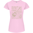 Guitar Word Art Guitarist Electric Acoustic Womens Petite Cut T-Shirt Light Pink