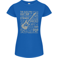 Guitar Word Art Guitarist Electric Acoustic Womens Petite Cut T-Shirt Royal Blue