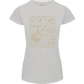 Guitar Word Art Guitarist Electric Acoustic Womens Petite Cut T-Shirt Sports Grey