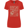 Guitar Word Art Guitarist Electric Acoustic Womens Wider Cut T-Shirt Red