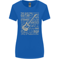 Guitar Word Art Guitarist Electric Acoustic Womens Wider Cut T-Shirt Royal Blue
