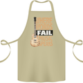 Guitar Words Fail Music Speaks Guitarist Cotton Apron 100% Organic Khaki