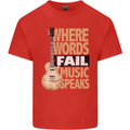 Guitar Words Fail Music Speaks Guitarist Kids T-Shirt Childrens Red