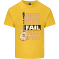 Guitar Words Fail Music Speaks Guitarist Kids T-Shirt Childrens Yellow