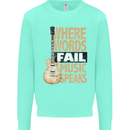Guitar Words Fail Music Speaks Guitarist Mens Sweatshirt Jumper Peppermint