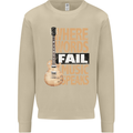 Guitar Words Fail Music Speaks Guitarist Mens Sweatshirt Jumper Sand