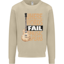 Guitar Words Fail Music Speaks Guitarist Mens Sweatshirt Jumper Sand