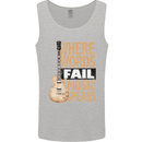 Guitar Words Fail Music Speaks Guitarist Mens Vest Tank Top Sports Grey