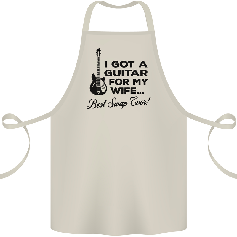 Guitar for My Wife Best Swap Ever Guitarist Cotton Apron 100% Organic Natural