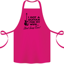 Guitar for My Wife Best Swap Ever Guitarist Cotton Apron 100% Organic Pink