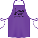 Guitar for My Wife Best Swap Ever Guitarist Cotton Apron 100% Organic Purple