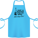 Guitar for My Wife Best Swap Ever Guitarist Cotton Apron 100% Organic Turquoise