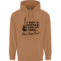 Guitar for My Wife Best Swap Ever Guitarist Mens 80% Cotton Hoodie Caramel Latte