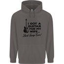 Guitar for My Wife Best Swap Ever Guitarist Mens 80% Cotton Hoodie Charcoal