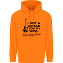 Guitar for My Wife Best Swap Ever Guitarist Mens 80% Cotton Hoodie Orange