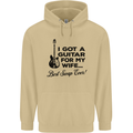 Guitar for My Wife Best Swap Ever Guitarist Mens 80% Cotton Hoodie Sand
