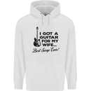 Guitar for My Wife Best Swap Ever Guitarist Mens 80% Cotton Hoodie White