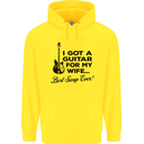 Guitar for My Wife Best Swap Ever Guitarist Mens 80% Cotton Hoodie Yellow