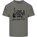 Guitar for My Wife Best Swap Ever Guitarist Mens Cotton T-Shirt Tee Top Charcoal