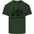Guitar for My Wife Best Swap Ever Guitarist Mens Cotton T-Shirt Tee Top Forest Green