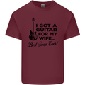 Guitar for My Wife Best Swap Ever Guitarist Mens Cotton T-Shirt Tee Top Maroon