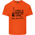 Guitar for My Wife Best Swap Ever Guitarist Mens Cotton T-Shirt Tee Top Orange