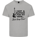 Guitar for My Wife Best Swap Ever Guitarist Mens Cotton T-Shirt Tee Top Sports Grey