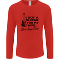 Guitar for My Wife Best Swap Ever Guitarist Mens Long Sleeve T-Shirt Red