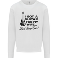 Guitar for My Wife Best Swap Ever Guitarist Mens Sweatshirt Jumper White