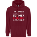 Guitarist I Don't Mean to Be Awesome Guitar Childrens Kids Hoodie Maroon
