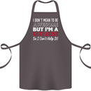 Guitarist I Don't Mean to Be Awesome Guitar Cotton Apron 100% Organic Dark Grey