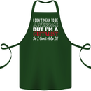 Guitarist I Don't Mean to Be Awesome Guitar Cotton Apron 100% Organic Forest Green