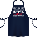Guitarist I Don't Mean to Be Awesome Guitar Cotton Apron 100% Organic Navy Blue