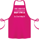 Guitarist I Don't Mean to Be Awesome Guitar Cotton Apron 100% Organic Pink