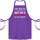 Guitarist I Don't Mean to Be Awesome Guitar Cotton Apron 100% Organic Purple